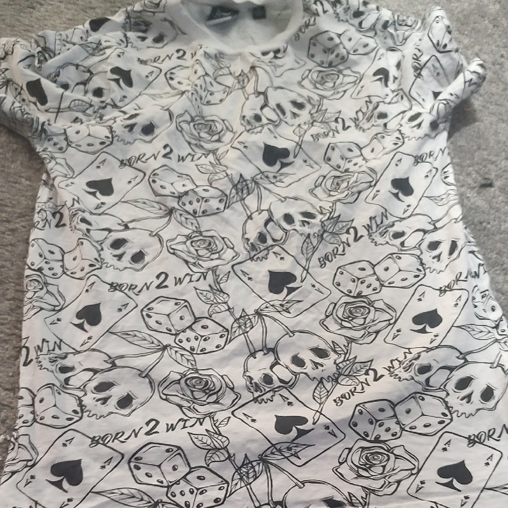 Kids Graphic Tee with Skull and Dice Design